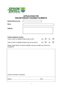 Microsoft Word - Discretionary Housing Payment  Form