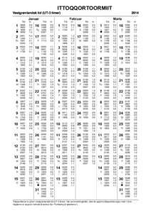 ITTOQQORTOORMIIT  Vestgrønlandsk tid (UT-3 timer) Tid[removed]