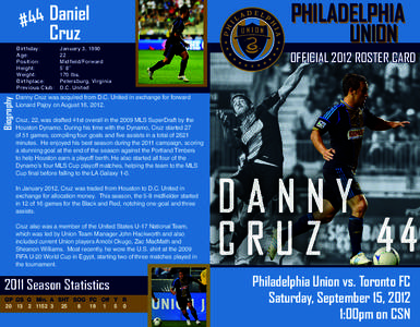 #44 Daniel  Cruz Biography