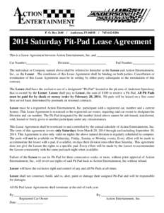 Microsoft Word - Pit Pad Lease Agreement
