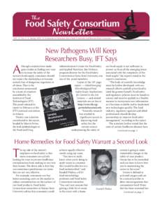 The  Food Safety Consortium Newsletter  Vol. 12, No. 2 • Spring 2002 • University of Arkansas, Iowa State University and Kansas State University