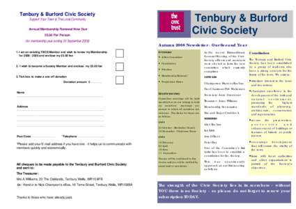 Tenbury & Burford Civic Society  Tenbury & Burford Civic Society  Support Your Town & The Local Community