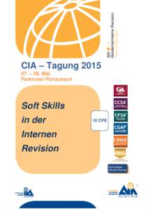 AIR 10 AkademieInterne Revision Veranstaltungen CIA – Tagung[removed]. – 08. Mai