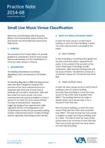 PN[removed]Small Live Music Venue Classification