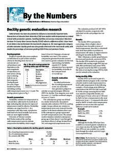 management  		 By the Numbers @by Sally Northcutt and Bill Bowman, American Angus Association