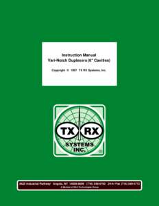 Instruction Manual Vari-Notch Duplexers (6