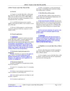 § [removed]Transfer of QS, PQS, IFQ and IPQ § [removed]Transfer of QS, PQS, IFQ and IPQ. (v) Fines, civil penalties, or other payments due and owing, or outstanding permit sanctions resulting from Federal fishery violation