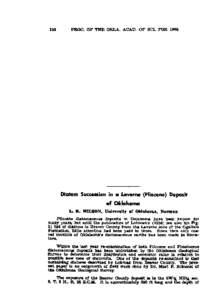 Diatom Succession in a Laverne (Pliocene) Deposit of Oklahoma