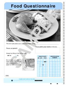 M  PL E  Food Questionnaire