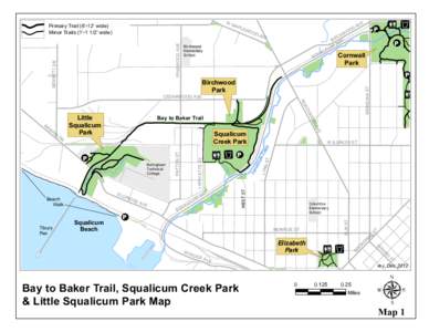 Bay to Baker Trail and Little Squalicum Park Map - City of Bellingham, WA