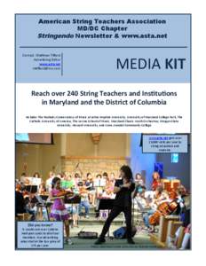 American String Teachers Association MD/DC Chapter Stringendo Newsletter & www.asta.net Contact:5Ma