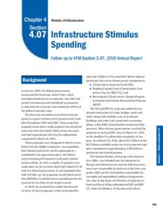 4.07 Infrastructure Stimulus Spending