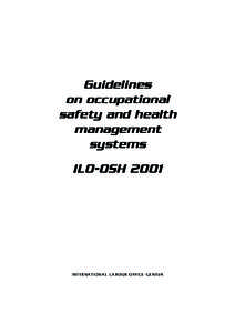 Guidelines on occupational safety and health management systems ILO-OSH 2001