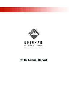 BRINKER  INTERNATIONAL® Making People Feel SpecialAnnual Report