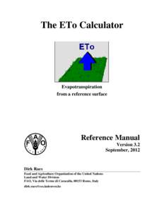 Water / Climatology / Evapotranspiration / Hydrology / Water conservation / Environment / CLIMAT / Agronomy / Irrigation / Earth