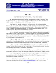 Oahu / War / Defense Prisoner of War/Missing Personnel Office / POW/MIA flag / National Memorial Cemetery of the Pacific / Missing in action / Battle of Chosin Reservoir / Robert W. Langwell / Military / Aftermath of the Vietnam War / Joint POW/MIA Accounting Command