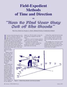 Field-Expedient Methods of Time and Direction or,  Part 8 in a Series by Douglas A. Smith, Alabama Forestry Commission, Retired