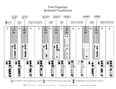 Flute Fingerings Keyboard Visualization C  C#