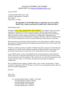 Microsoft Word - local government letter to Assm Appropriations