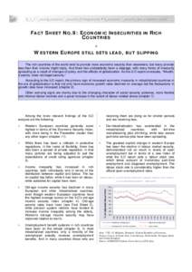 ILO Socio-Economic Security Programme  Economic Security for a better world FACT SHEET NO.9: ECONOMIC INSECURITIES IN RICH COUNTRIES