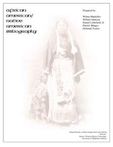 African American/ Native American Bibliography