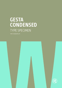 GESTA CONDENSED TYPE SPECIMEN www.r-typography.com  Gesta Condensed Light