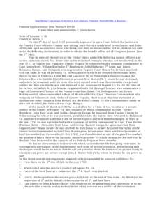 Southern Campaign American Revolution Pension Statements & Rosters Pension Application of John Norris W19930 Transcribed and annotated by C. Leon Harris State of Virginia } SS. County of Lewis } On this 2 d. day of April