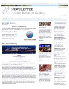 Newsletter of the Animal Behavior Society