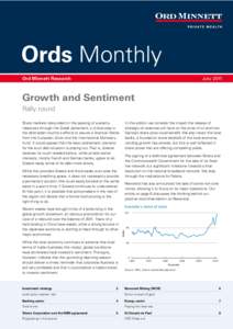 Ords Monthly July 2011 Ord Minnett Research  Growth and Sentiment