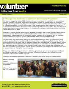Volunteer Newsletter - October 2011
