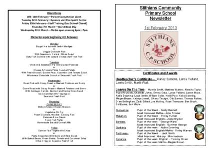 Stithians Community Primary School Newsletter