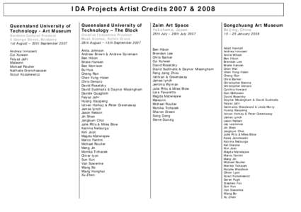 Microsoft Word - IDAp artists list as at FEB08.doc