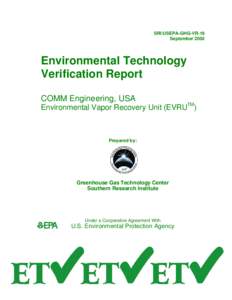 SRI/USEPA-GHG-VR-19 September 2002 Environmental Technology Verification Report COMM Engineering, USA