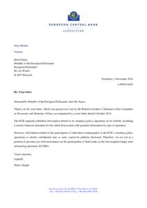 Letter to Brian Hayes, MEP