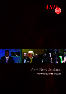 ASH New Zealand ANNUAL REPORT[removed]  Vision, Mission