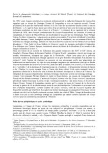 Écrire le changement historique : Le temps retrouvé de Marcel Proust, Le Guépard de Giuseppe Tomasi di Lampedusa En 1959, Louis Aragon commence sa recension enthousiaste de la traduction française du Guépard en rapp