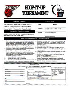 IIIIIFF{F  (ffir The tournamentwill be heldon Sunday April 19,