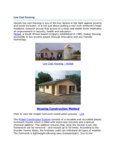 Real estate / Concrete / Formwork / Housing / Affordable housing / Construction / Moladi / Architecture