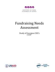     Fundraising Needs  Assessment   Study of Georgian CSO’s