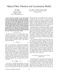 Optical Fiber Vibration and Acceleration Model