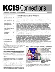 Kalamazoo Communities In Schools Newsletter  April 2009 From the Executive Director