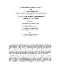 Impact assessment / Soil contamination / Environmental economics / Environmental law / Atlantic Station / Brownfield land / Environmental impact assessment / Georgia Department of Transportation / Midtown Atlanta / Georgia / Transportation in the United States / Atlanta metropolitan area