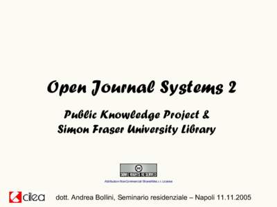 Open Journal Systems 2 Public Knowledge Project & Simon Fraser University Library Attribution-NonCommercial-ShareAlike 2.5 License