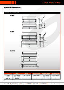 Door Hardware Technical Information LETTERPLATE - DIMENSIONS 10 INCH