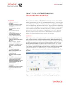 Oracle Inventory Optimization - Data Sheet