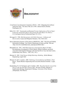 BIBLIOGRAPHY  Avian Power Line Interaction Committee (APLIC[removed]Mitigating bird collision with power lines: The state of the art in[removed]Edison Electric Institute, Washington, D.C. Baltz, E.H[removed]Stratigraphy and
