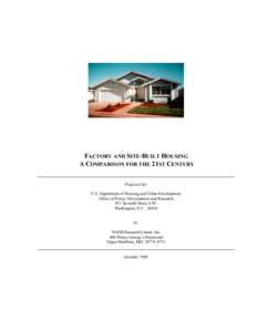 Real estate / Manufactured housing / Modular building / United States Department of Housing and Urban Development / HUD USER / National Association of Home Builders / Prefabricated building / Mobile home / Building engineering / Housing / Architecture