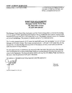 MEMORANDUM DATE: September 5, 2014 TO: Aaron Hecock - Planning FROM: Steven Palmer - Public Works CC: RE: PL14-041 – 741 McCorkle Tentative Parcel Map