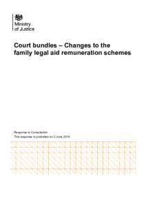 Response to Consultation - Court bundles – Changes to the family legal aid remuneration schemes