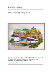 Rowville Railway … Pre-Feasibility Study 2004
